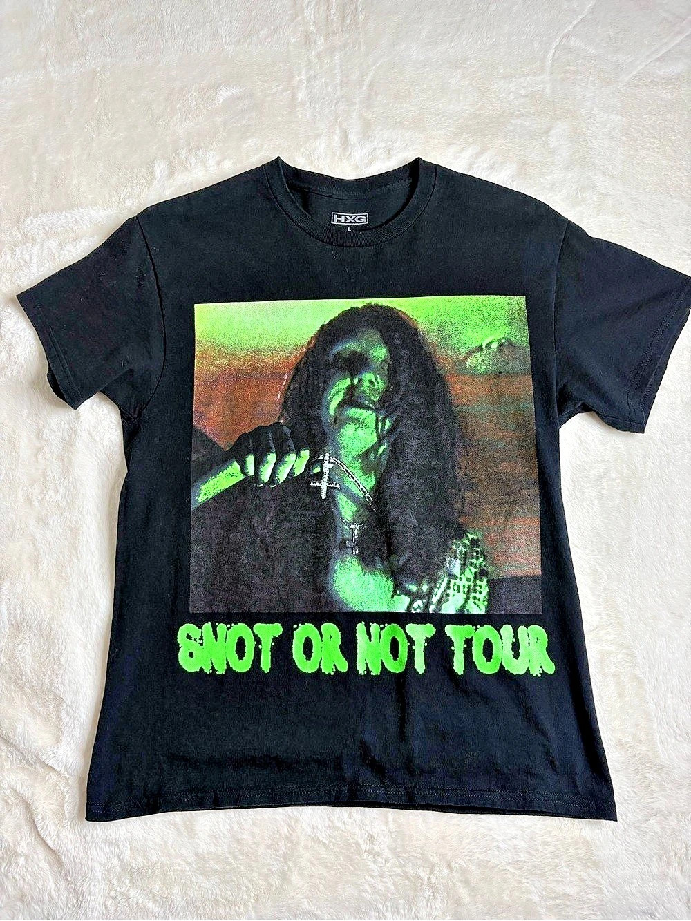 HXG Snot or Not Tour Graphic Tee Black Large Like New